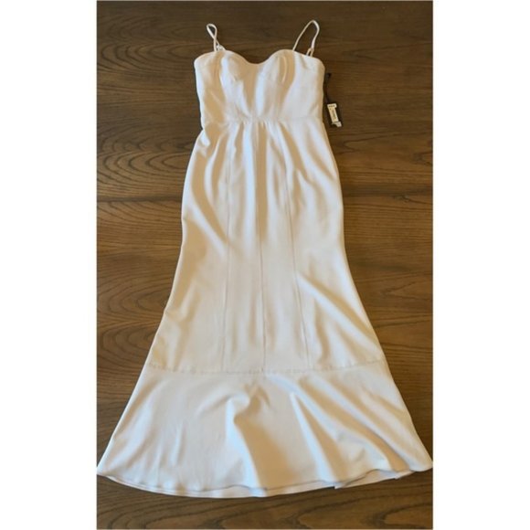 Vera Wang White Spaghetti Strap Dress - Picture 2 of 6